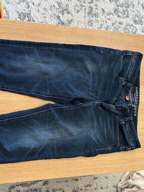 American Eagle Outfitters Women's Dark Blue Skinny Jeans